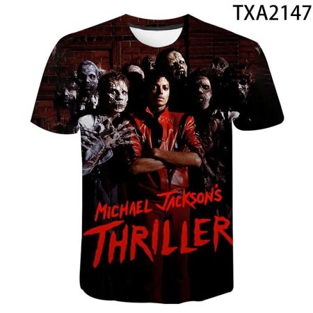2021 Classic Michael Jackson Men'S 3d Printed T-Shirt Unisex Hip Hop Streetwear Summer Casual Top Pop Music King Pattern O-Neck