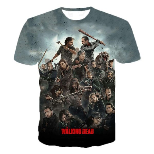 2021 Horror TV Drama The Walking Dead 3D Printed T Shirt Men Women Fashion Casual T-shirt Hip Hop Streetwear Oversized Tee Tops - Image 2