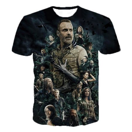 2021 Horror TV Drama The Walking Dead 3D Printed T Shirt Men Women Fashion Casual T-shirt Hip Hop Streetwear Oversized Tee Tops