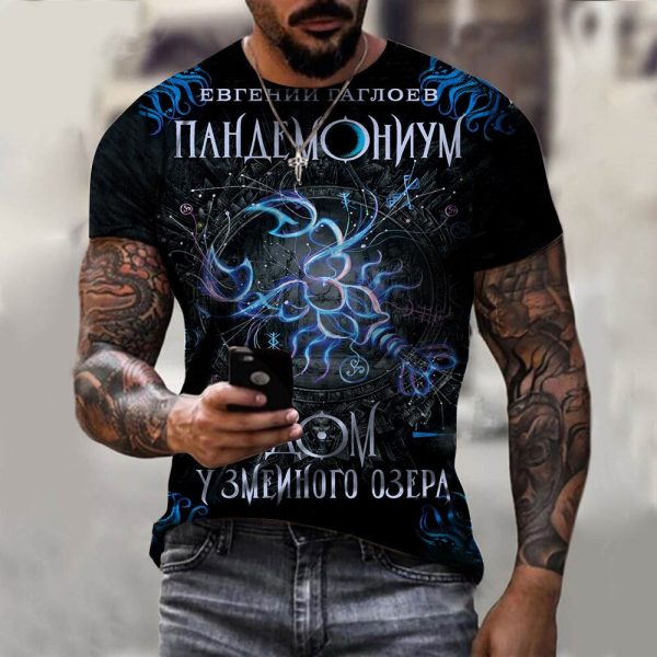 2022 Constellation Men's T-shirt Oversized T Shirt Hip Hop Shirt For Men Streetwear Men's Clothing 3d Print T-shirts O Neck Tee - Image 2