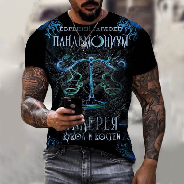 2022 Constellation Men's T-shirt Oversized T Shirt Hip Hop Shirt For Men Streetwear Men's Clothing 3d Print T-shirts O Neck Tee