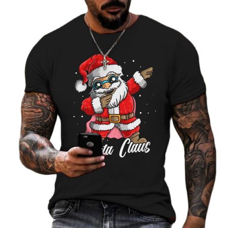 2022 New Christmas Men's T-shirts 3d Print Short Sleeve Brand T Shirt For Men Oversized Tee Shirt Man Funny Xmas Clothing Tops
