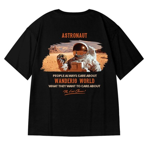 2022 Streetwear O-neck Tshirt Martian Astronaut Graphic T-shirts Hip Hop Male Oversized T shirts Casual Short Sleeve Y2K Tees - Image 3