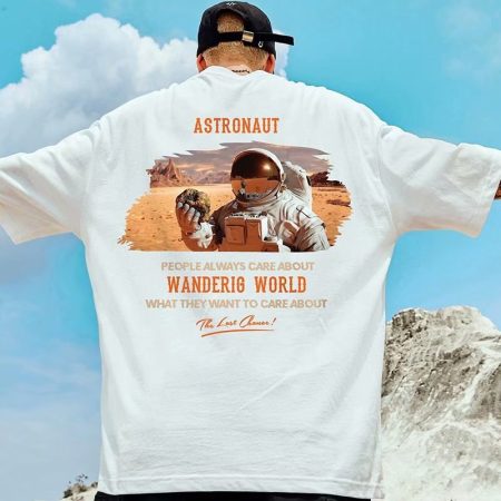 2022 Streetwear O-neck Tshirt Martian Astronaut Graphic T-shirts Hip Hop Male Oversized T shirts Casual Short Sleeve Y2K Tees