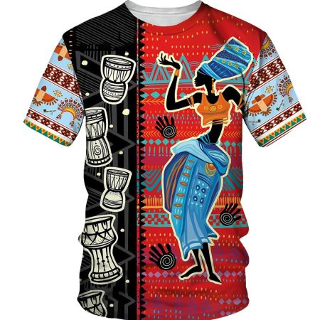 African men's T-shirt summer new O collar short sleeve T-shirt plus size casual men retro style 3D printed big stone clothes top