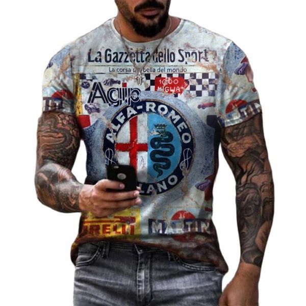 Alfa Romeo Racing Men'S And Women'S Retro Printing O-Neck T-Shirt Summer Short Sleeve Racing Team Club Bystander T-Shirt 2022 - Image 2