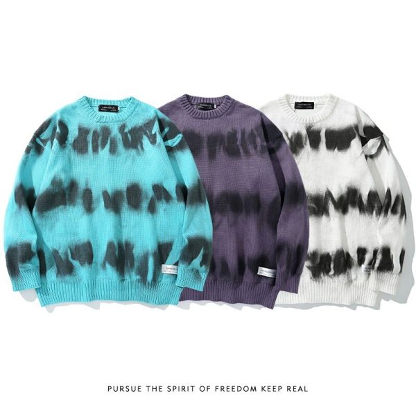 Autumn Hip Hop Harajuku Fashion Striped Sweater Vintage Clothes Pullovers Knitted Sweaters Loose Casual Knit Tops Streetwear - Image 2
