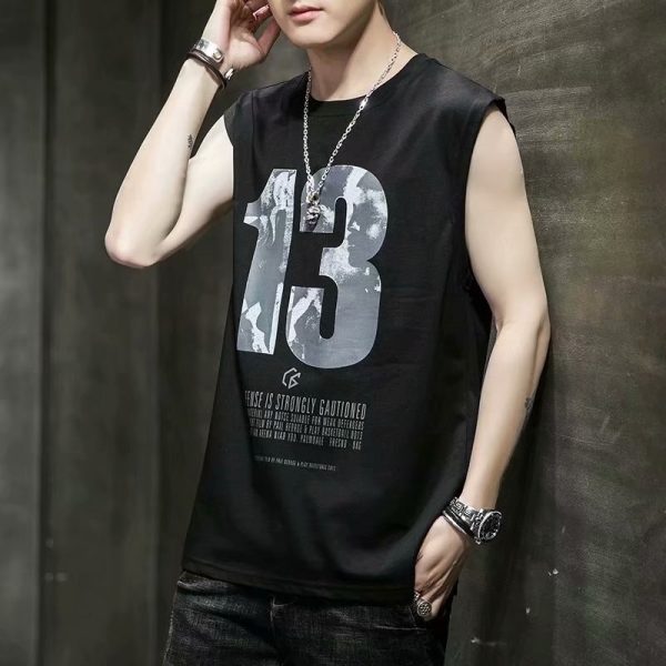 Basketball Vest 13 Print Sleeveless T-Shirts Men Quick-drying Sport Running Tanks Top Male Fitness Jogging Outer Wear Clothing - Image 3