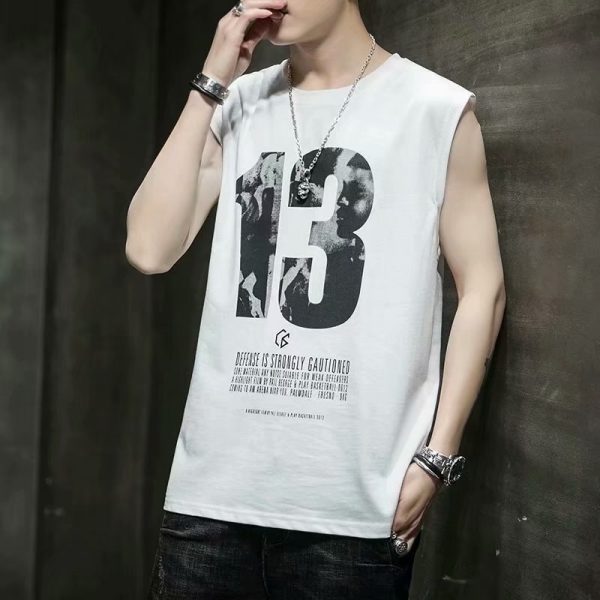 Basketball Vest 13 Print Sleeveless T-Shirts Men Quick-drying Sport Running Tanks Top Male Fitness Jogging Outer Wear Clothing - Image 4