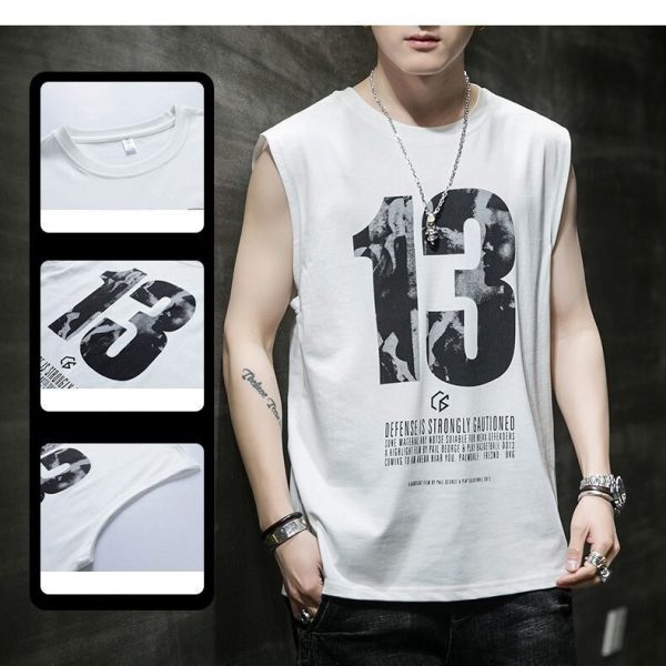 Basketball Vest 13 Print Sleeveless T-Shirts Men Quick-drying Sport Running Tanks Top Male Fitness Jogging Outer Wear Clothing - Image 5