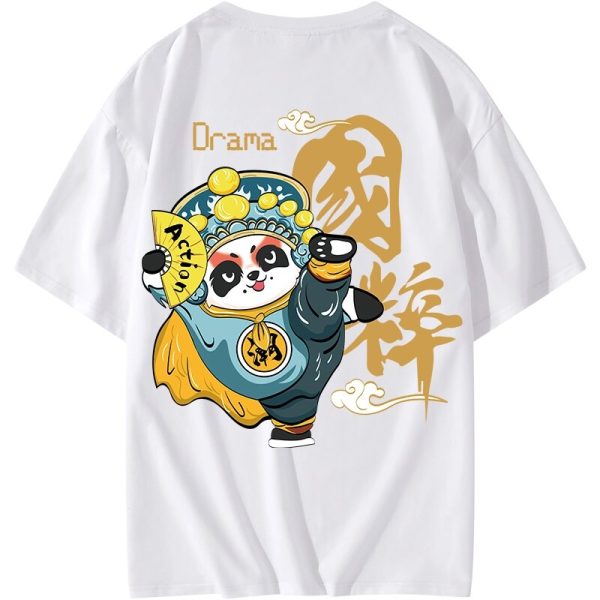 Drama Panda Graphic Printed Men T-Shirts 2023 Summer Y2K Streetwear Short Sleeve T-shirt Mens Casual Oversized Tee Shirt homme - Image 4