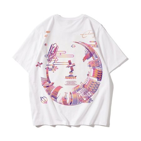 High Street Graffiti T Shirt For Men Hip Hop Fashion Graphic Print Tee Tops 2023 Summer Casual Y2K Streetwear Oversize Tshirt