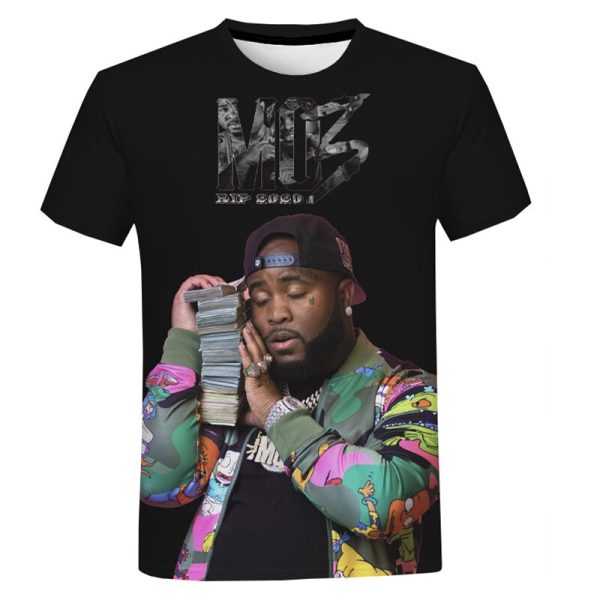 Hip-hop rapper T-shirt men 3D printing Mo3 T-shirt unisex fashion casual short-sleeved summer streetwear oversized T-shirt tops - Image 5