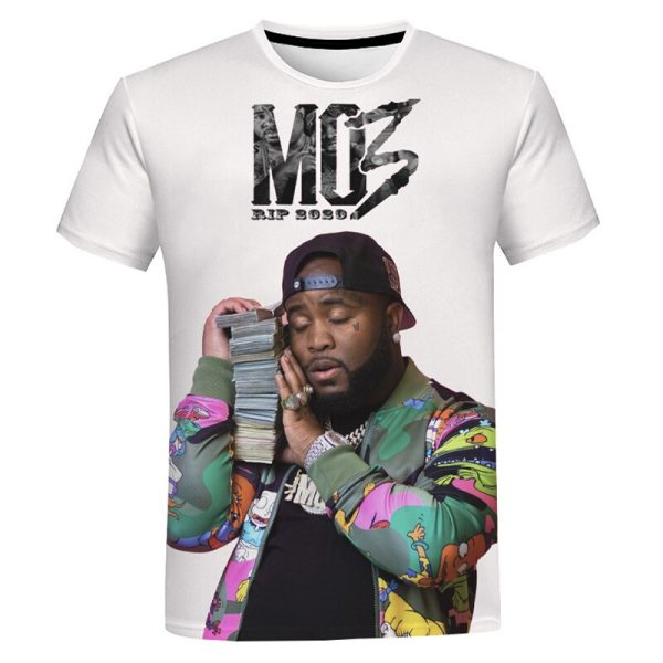 Hip-hop rapper T-shirt men 3D printing Mo3 T-shirt unisex fashion casual short-sleeved summer streetwear oversized T-shirt tops - Image 6