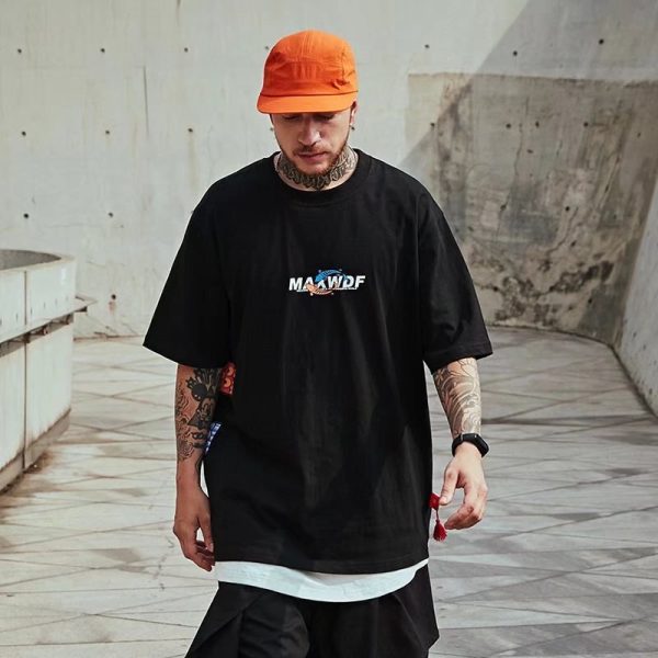 Japanese Carp Flag Funny Printed Men Hip Hop T shirts 2022 Summer Man Casual Short Sleeve Tops Tees Harajuku Male Y2K Tshirts - Image 4