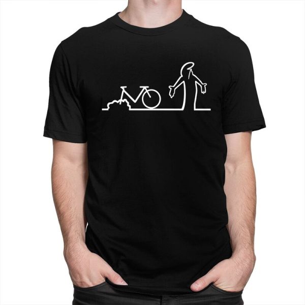 Male Funny La Linea Bike Amazing T Shirts Short Sleeved Cotton Tshirt Unique T-shirt Leisure Animation Comedy Tee Tops Apparel - Image 2