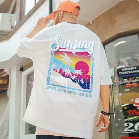 Men‘s Oversized Tshirts Funny Graphic Colorful Summer Casual Tops Couples Harajuku Fashion Tee Shirt Male Hip Hop y2k Clothes