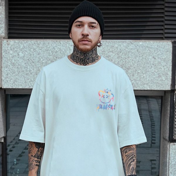 Men's Short Sleeve Tshirt Graffiti Bear Printed Loose Tops Oversized Casual hip hop T Shirts Summer Harajuku Fashion Tees hombre - Image 2