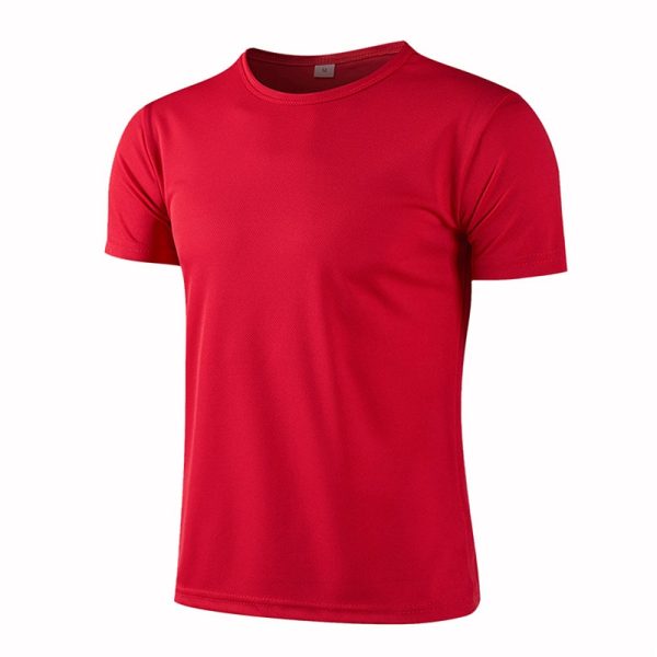 Quick-drying Round Neck Sport T-shirt Gym Jerseys Fitness Shirt Trainer Running T-shirt Men Breathable Sportswear Class Service - Image 3