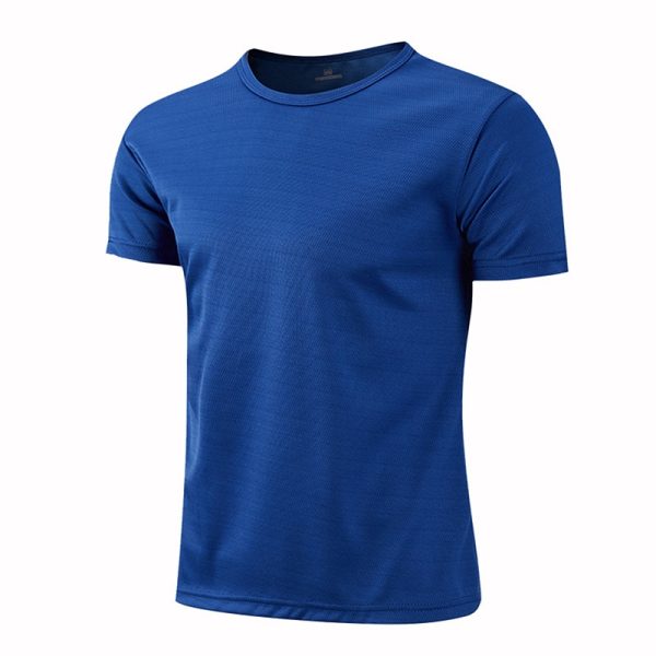 Quick-drying Round Neck Sport T-shirt Gym Jerseys Fitness Shirt Trainer Running T-shirt Men Breathable Sportswear Class Service - Image 5