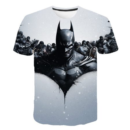 Skull bat funny 3D digital printing men's and women's T-shirt short sleeve trend casual O-neck streetwear oversized T-shirt top