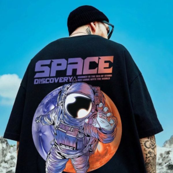 Summer Men's Astronaut Graphic T-shirts Space Hip Hop Oversized T-shirt Harajuku Short Sleeve Tops Casual Fashion y2k Clothing - Image 3