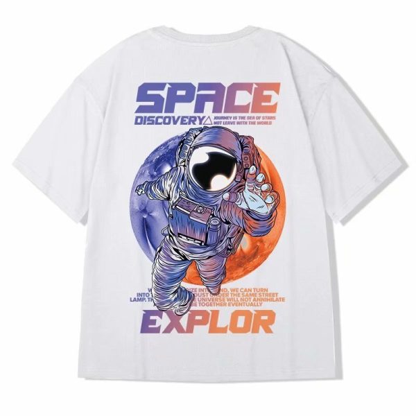 Summer Men's Astronaut Graphic T-shirts Space Hip Hop Oversized T-shirt Harajuku Short Sleeve Tops Casual Fashion y2k Clothing - Image 5