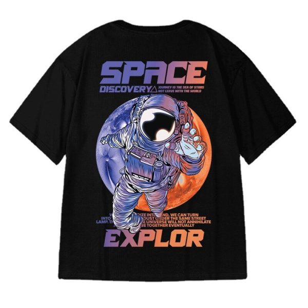 Summer Men's Astronaut Graphic T-shirts Space Hip Hop Oversized T-shirt Harajuku Short Sleeve Tops Casual Fashion y2k Clothing - Image 6