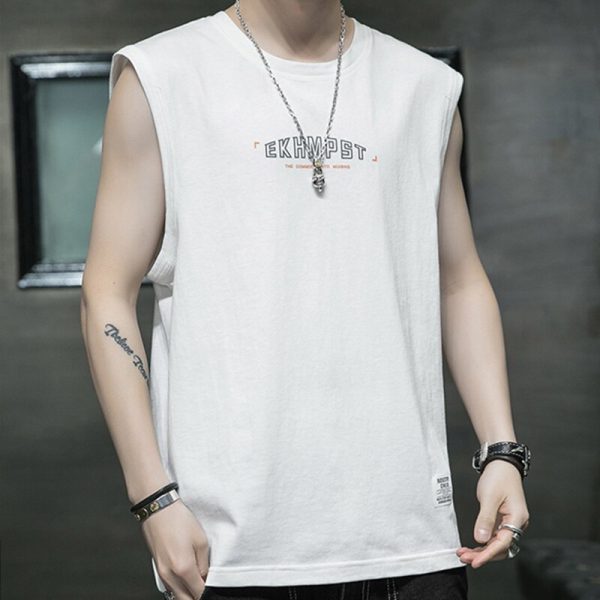 Summer Men's Short-sleeved Tank Tops Gyms clothing Bodybuilding Fitness Sleeveless Vest Casual Tanktop basketball tanks T-shirts - Image 3