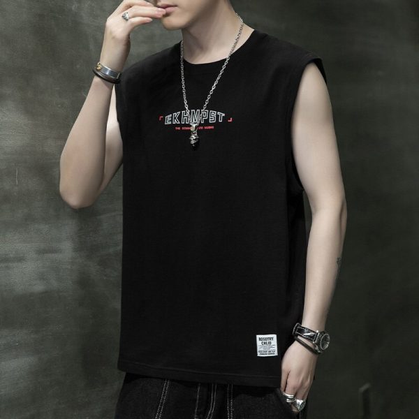 Summer Men's Short-sleeved Tank Tops Gyms clothing Bodybuilding Fitness Sleeveless Vest Casual Tanktop basketball tanks T-shirts - Image 5